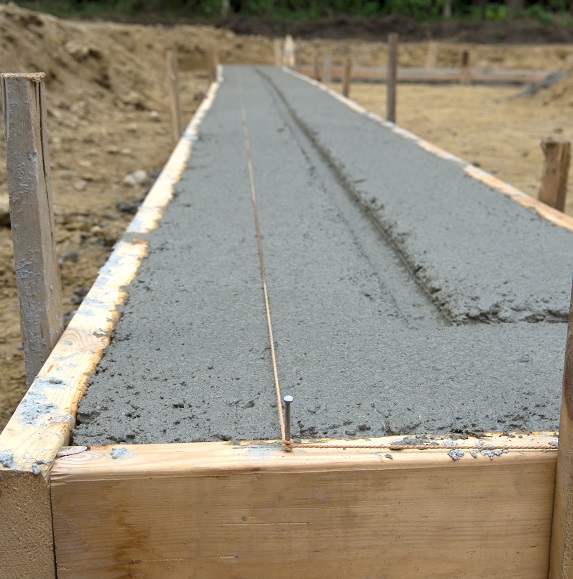 foundations, garden shed and garage bases, slabs and walls concrete for home extensions